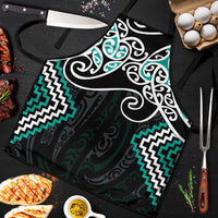 Turquoise Aotearoa Tukutuku Manawa Tapu Apron Ta Moko Toi Maori LT9 Turquoise - Polynesian Pride