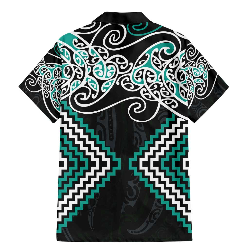 Turquoise Aotearoa Tukutuku Manawa Tapu Family Matching Mermaid Dress and Hawaiian Shirt Ta Moko Toi Maori LT9 - Polynesian Pride