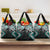 Turquoise Aotearoa Tukutuku Manawa Tapu Grocery Bag Ta Moko Toi Maori