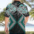 Turquoise Aotearoa Tukutuku Manawa Tapu Hawaiian Shirt Ta Moko Toi Maori