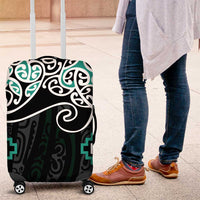 Turquoise Aotearoa Tukutuku Manawa Tapu Luggage Cover Ta Moko Toi Maori