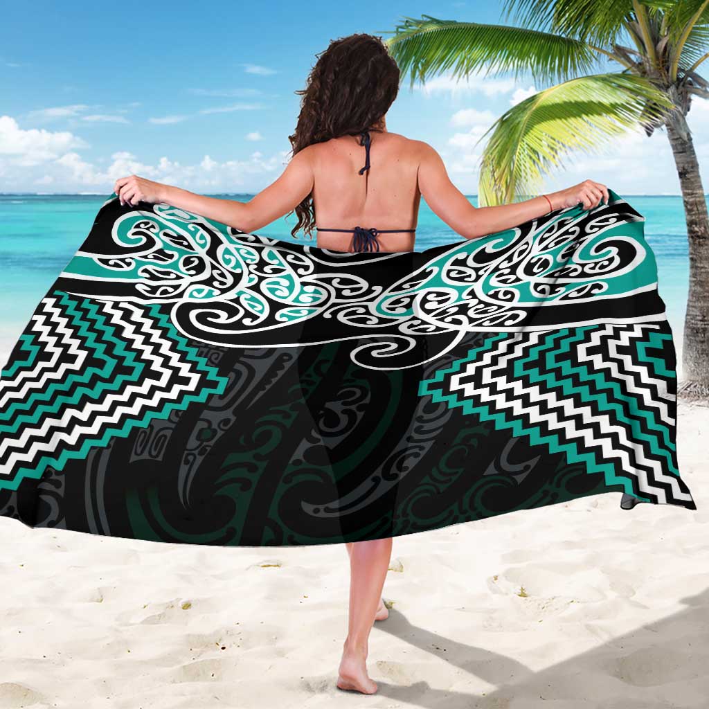 Turquoise Aotearoa Tukutuku Manawa Tapu Sarong Ta Moko Toi Maori