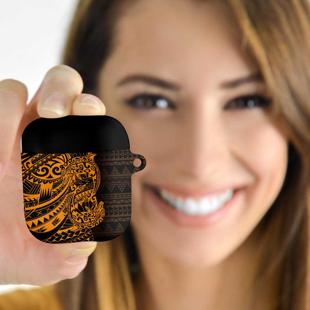 Gold Couple Dolphins Maori Polynesian Style AirPods Case - Polynesian Pride