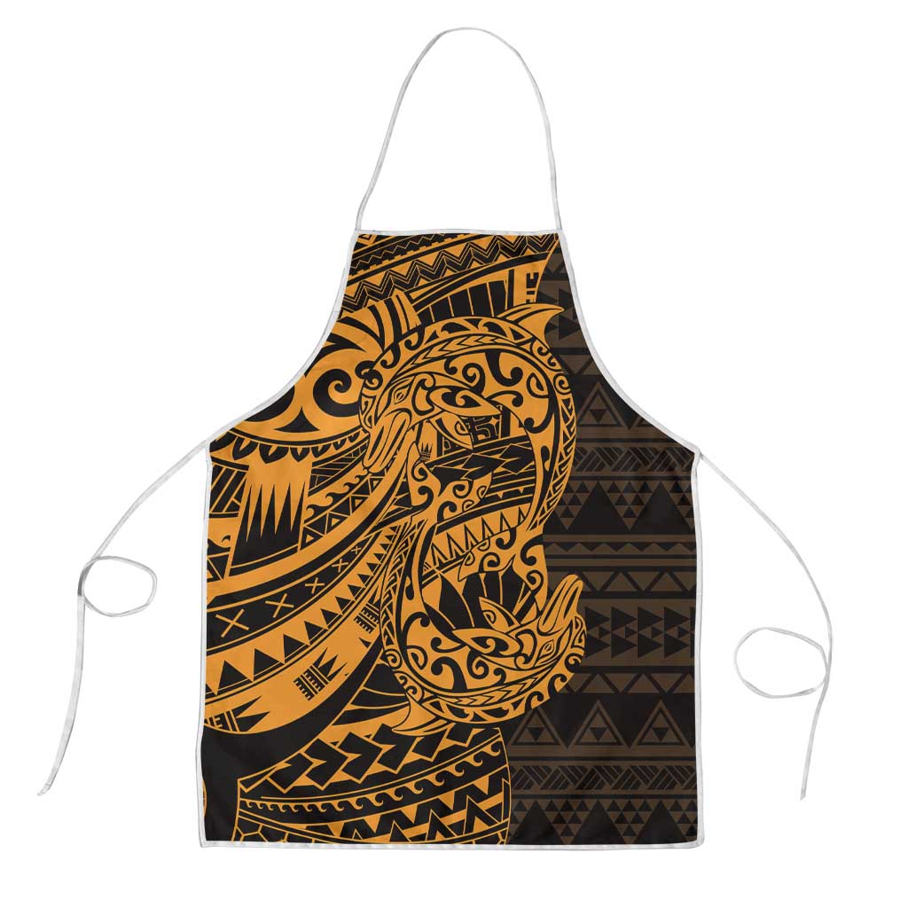 Gold Couple Dolphins Maori Polynesian Style Apron - Polynesian Pride
