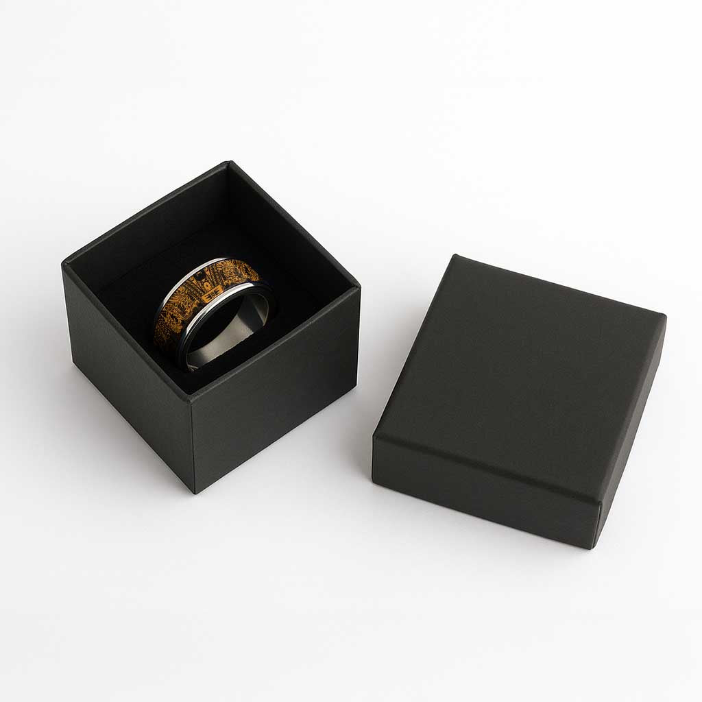 Gold Couple Dolphins Maori Polynesian Style Classic Ring - Polynesian Pride