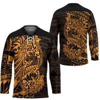 Gold Couple Dolphins Maori Polynesian Style Hockey Jersey - Polynesian Pride