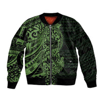 Green Couple Dolphins Maori Polynesian Style Bomber Jacket LT9 Unisex Green - Polynesian Pride