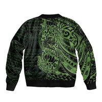 Green Couple Dolphins Maori Polynesian Style Bomber Jacket LT9 - Polynesian Pride