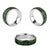 Green Couple Dolphins Maori Polynesian Style Classic Ring - Polynesian Pride