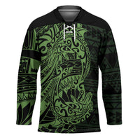 Green Couple Dolphins Maori Polynesian Style Hockey Jersey - Polynesian Pride
