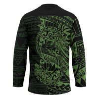 Green Couple Dolphins Maori Polynesian Style Hockey Jersey - Polynesian Pride