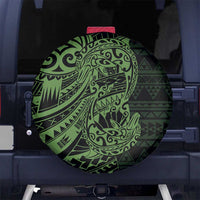 Green Couple Dolphins Maori Polynesian Style Spare Tire Cover LT9 No hole Green - Polynesian Pride