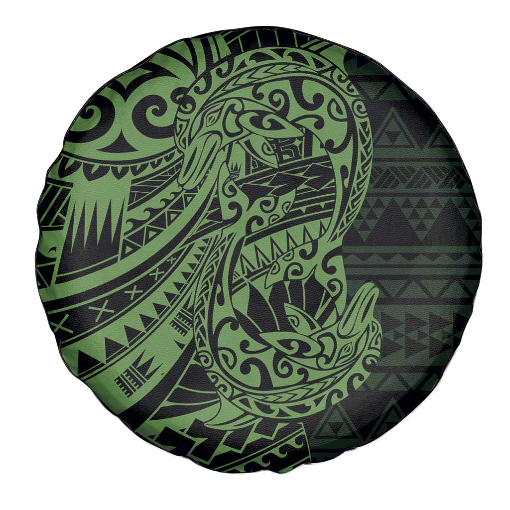 Green Couple Dolphins Maori Polynesian Style Spare Tire Cover LT9 - Polynesian Pride