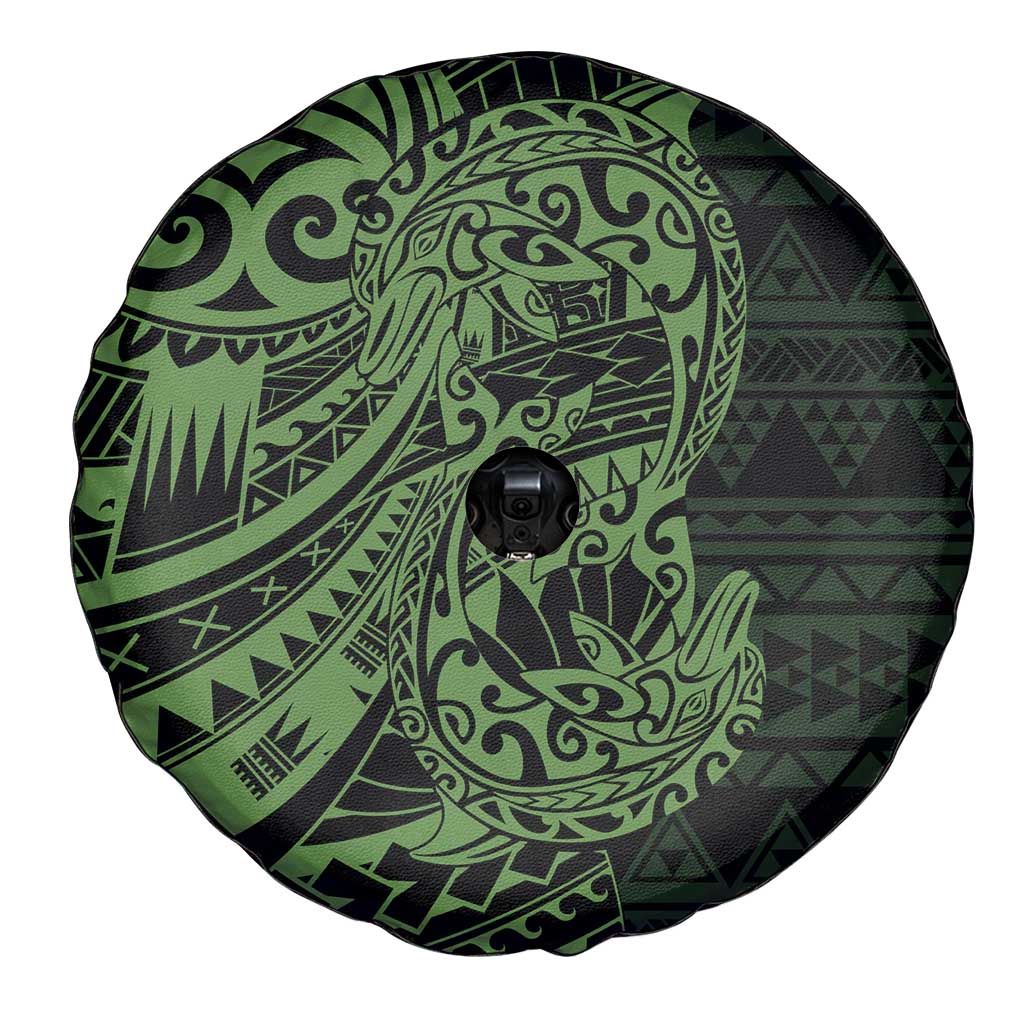 Green Couple Dolphins Maori Polynesian Style Spare Tire Cover LT9 - Polynesian Pride