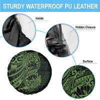 Green Couple Dolphins Maori Polynesian Style Spare Tire Cover LT9 - Polynesian Pride