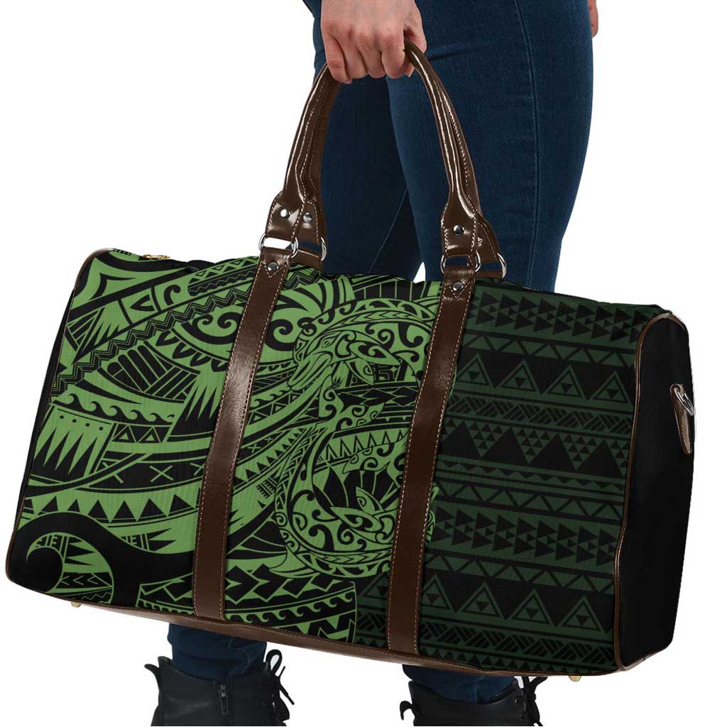 Green Couple Dolphins Maori Polynesian Style Travel Bag - Polynesian Pride