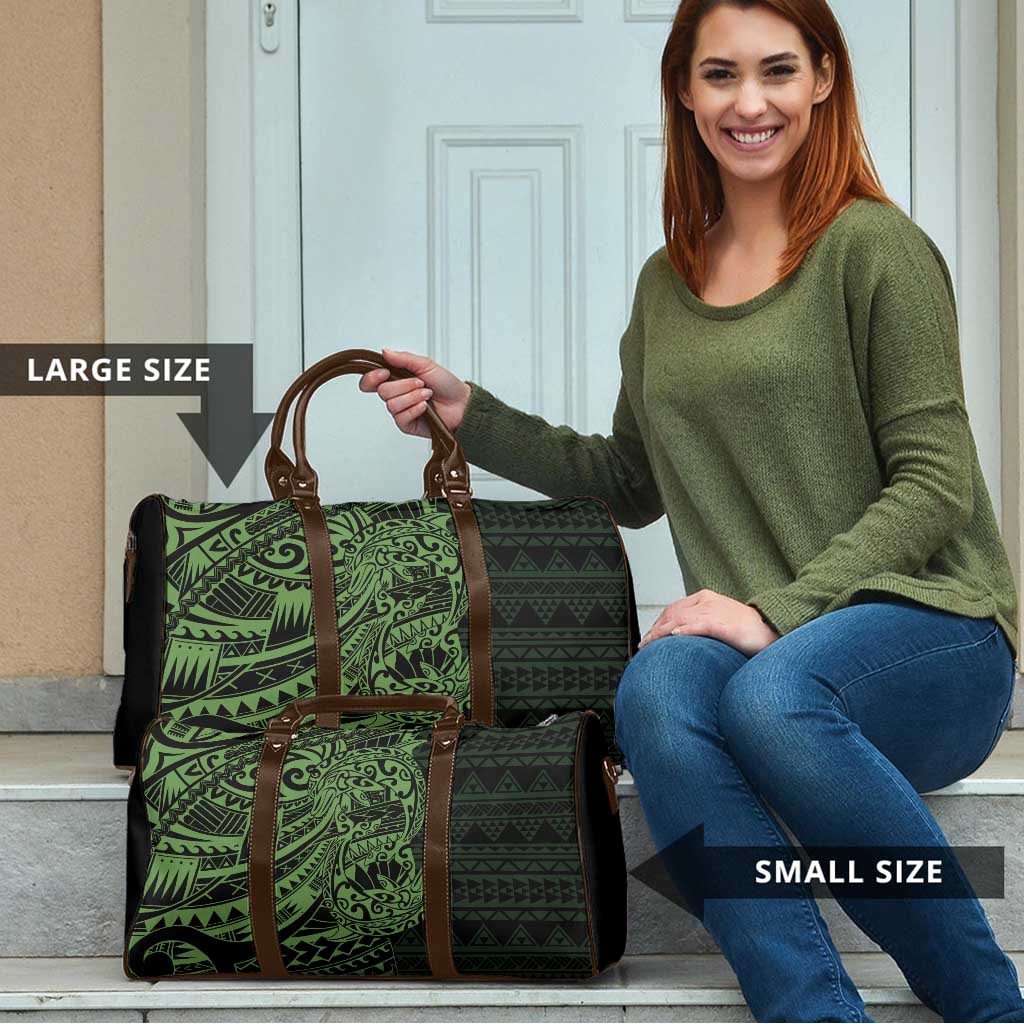 Green Couple Dolphins Maori Polynesian Style Travel Bag - Polynesian Pride