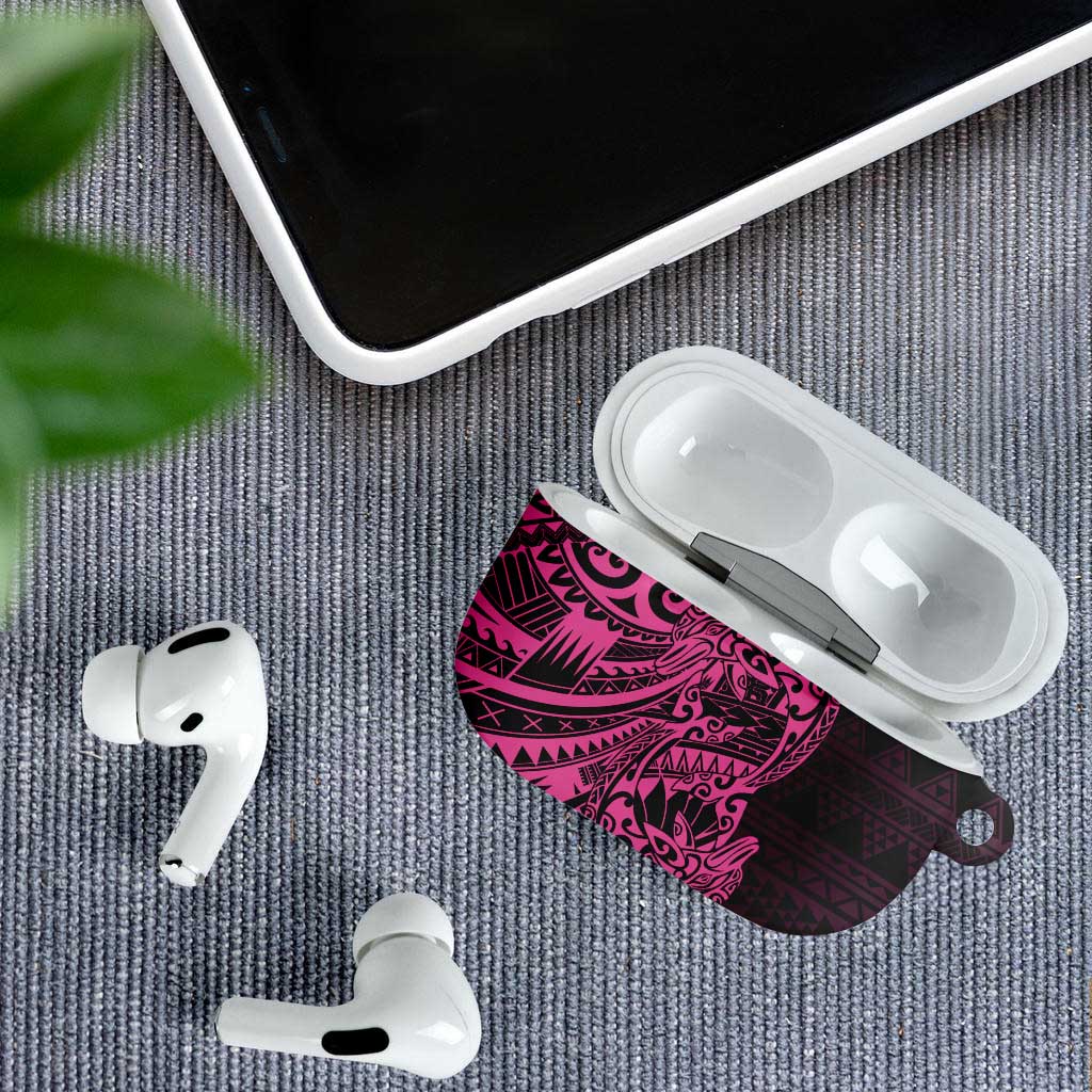 Pink Couple Dolphins Maori Polynesian Style AirPods Case - Polynesian Pride