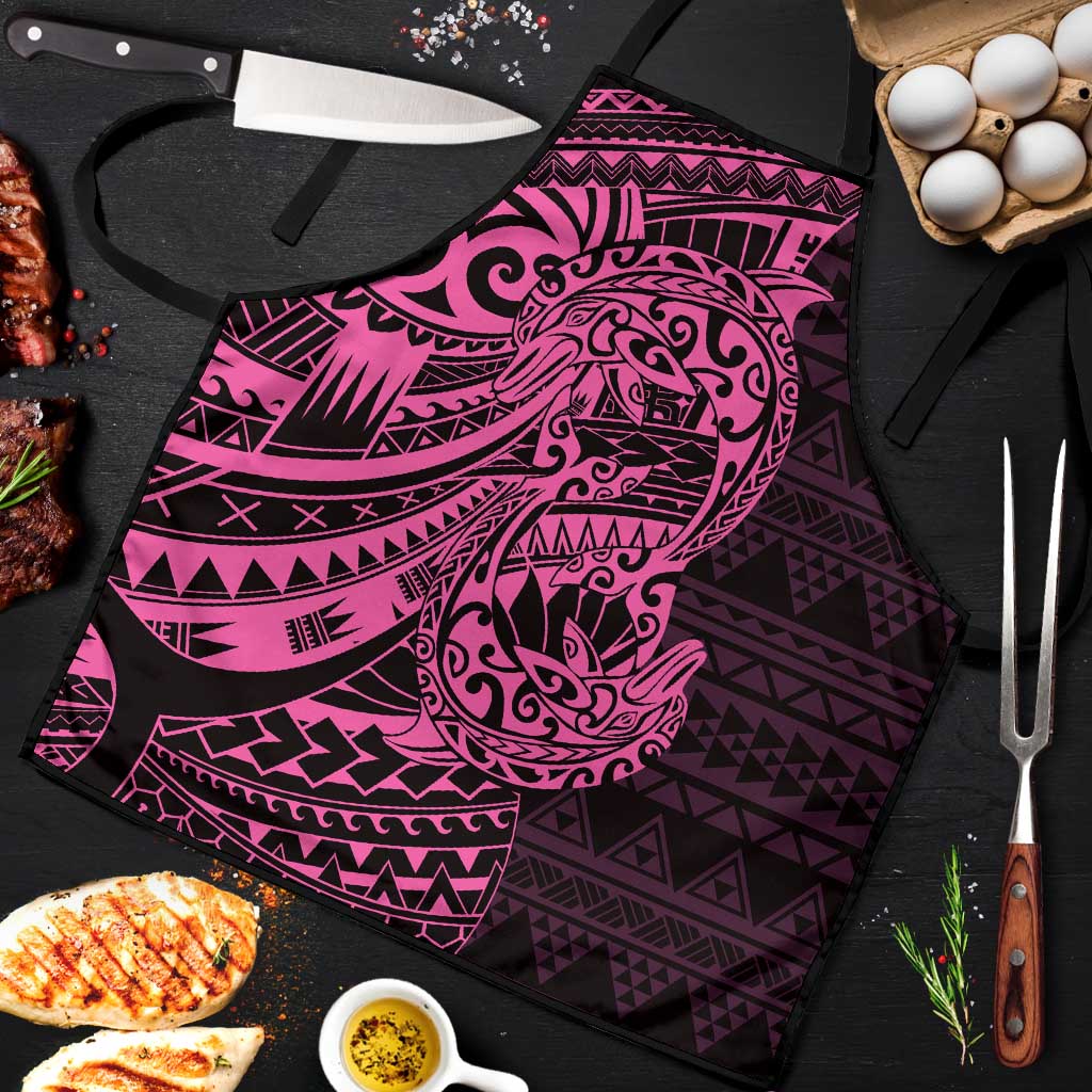 Pink Couple Dolphins Maori Polynesian Style Apron LT9 Pink - Polynesian Pride