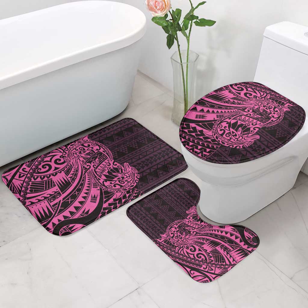 Pink Couple Dolphins Maori Polynesian Style Bathroom Set LT9 - Polynesian Pride