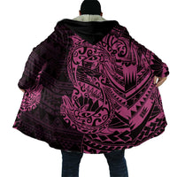 Pink Couple Dolphins Maori Polynesian Style Cloak LT9 - Polynesian Pride