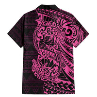 Pink Couple Dolphins Maori Polynesian Style Family Matching Mermaid Dress and Hawaiian Shirt LT9 - Polynesian Pride