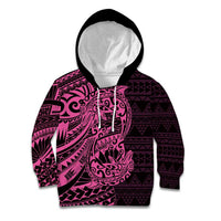 Pink Couple Dolphins Maori Polynesian Style Kid Hoodie LT9 Hoodie Pink - Polynesian Pride