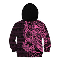 Pink Couple Dolphins Maori Polynesian Style Kid Hoodie LT9 - Polynesian Pride