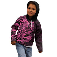 Pink Couple Dolphins Maori Polynesian Style Kid Hoodie LT9 - Polynesian Pride