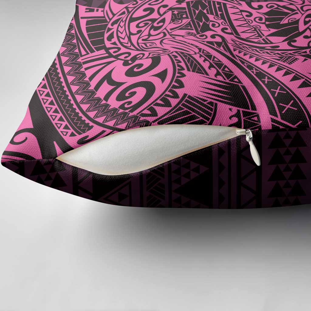 Pink Couple Dolphins Maori Polynesian Style Pillow Cover - Polynesian Pride