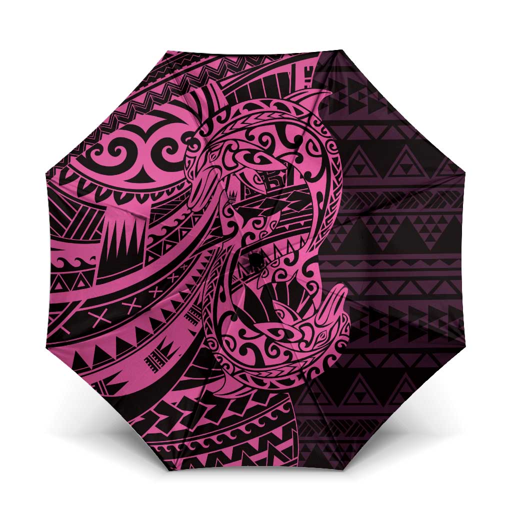 Pink Couple Dolphins Maori Polynesian Style Umbrella - Polynesian Pride