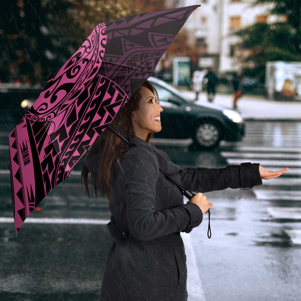 Pink Couple Dolphins Maori Polynesian Style Umbrella - Polynesian Pride
