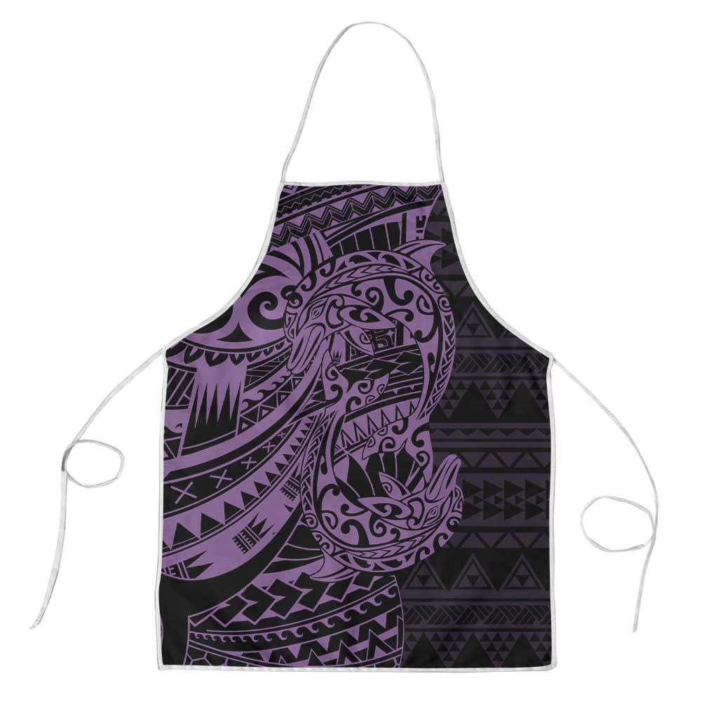 Purple Couple Dolphins Maori Polynesian Style Apron LT9 Purple - Polynesian Pride