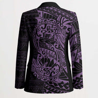 Purple Couple Dolphins Maori Polynesian Style Blazer LT9 - Polynesian Pride
