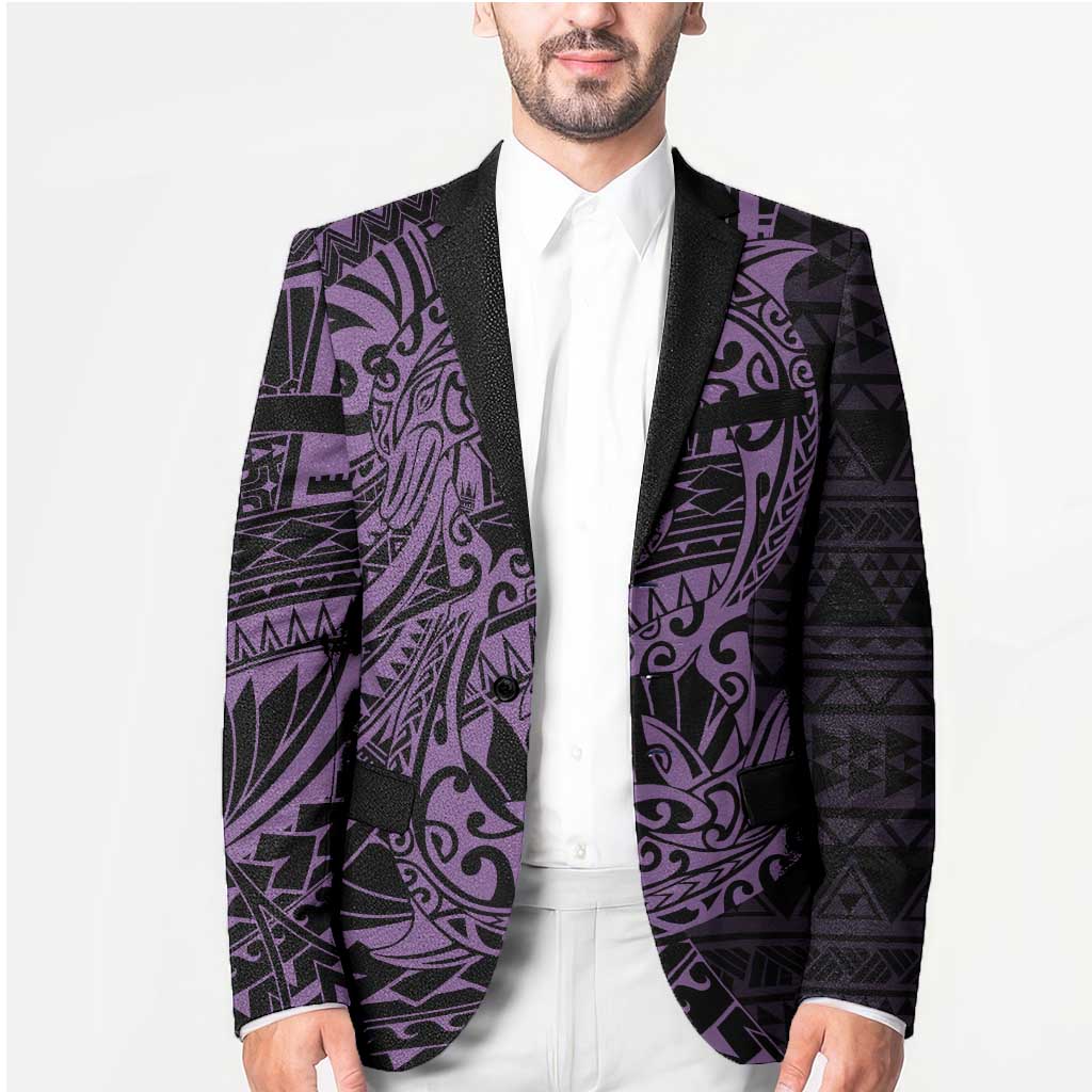 Purple Couple Dolphins Maori Polynesian Style Blazer LT9 - Polynesian Pride