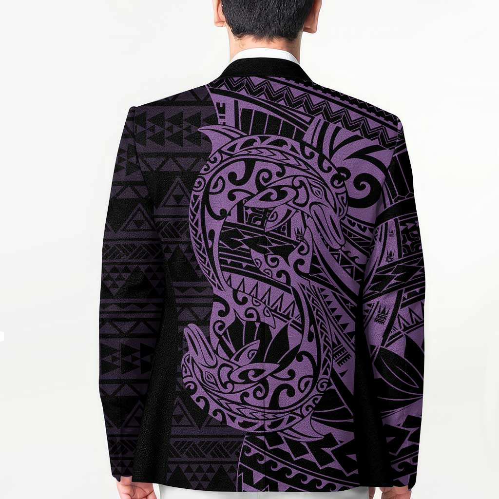 Purple Couple Dolphins Maori Polynesian Style Blazer LT9 - Polynesian Pride