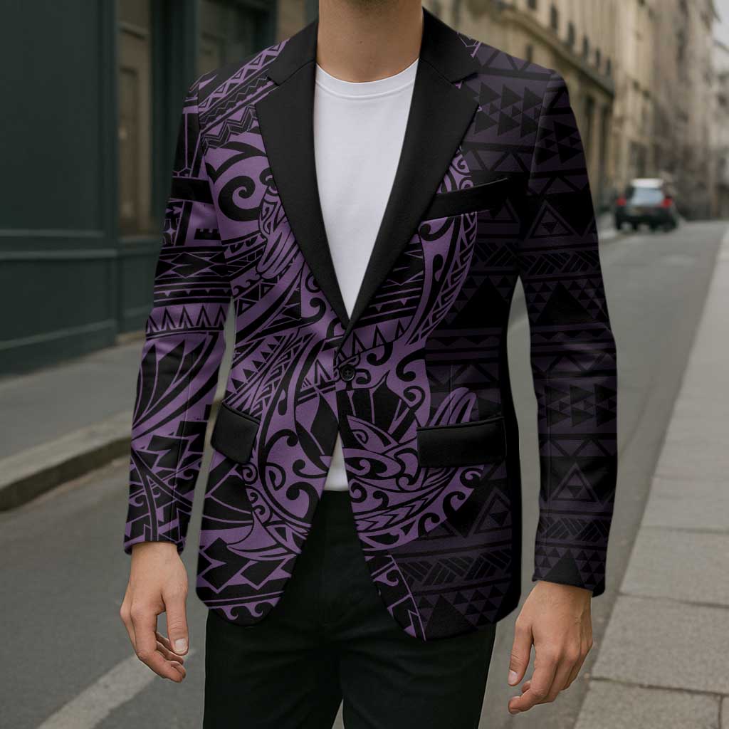 Purple Couple Dolphins Maori Polynesian Style Blazer LT9 - Polynesian Pride