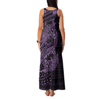 Purple Couple Dolphins Maori Polynesian Style Family Matching Tank Maxi Dress and Hawaiian Shirt LT9 - Polynesian Pride