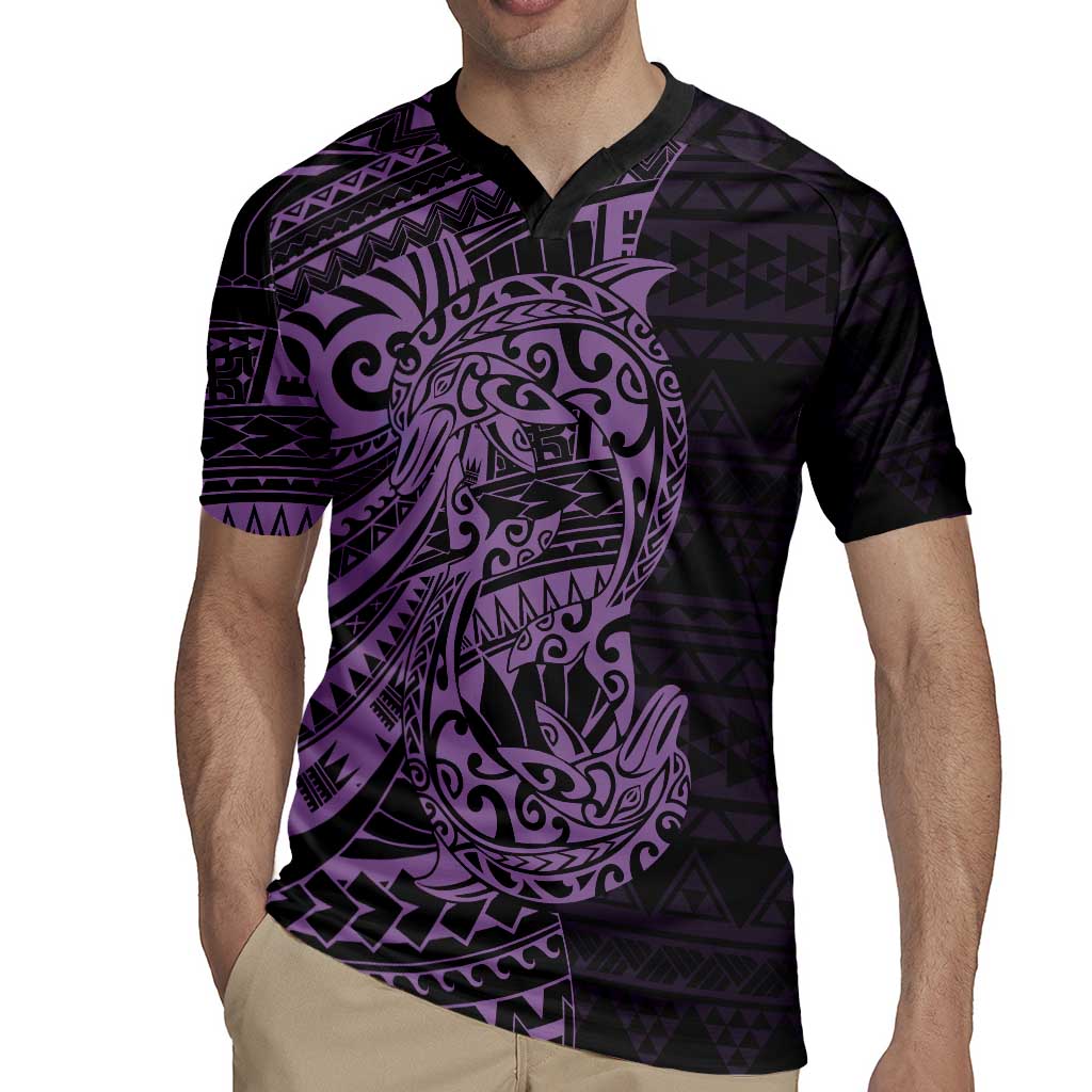 Purple Couple Dolphins Maori Polynesian Style Rugby Jersey LT9 - Polynesian Pride