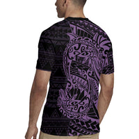 Purple Couple Dolphins Maori Polynesian Style Rugby Jersey LT9 - Polynesian Pride