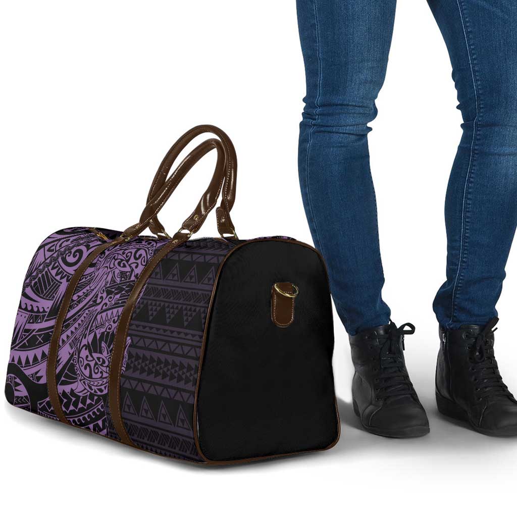 Purple Couple Dolphins Maori Polynesian Style Travel Bag - Polynesian Pride