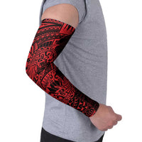 Red Couple Dolphins Maori Polynesian Style Arm Sleeves - Polynesian Pride
