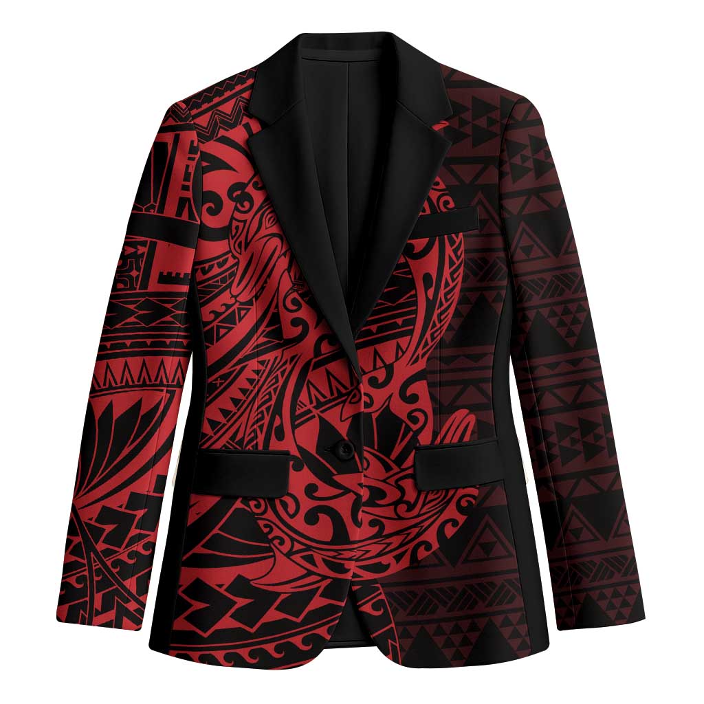 Red Couple Dolphins Maori Polynesian Style Blazer LT9 Unisex Red - Polynesian Pride