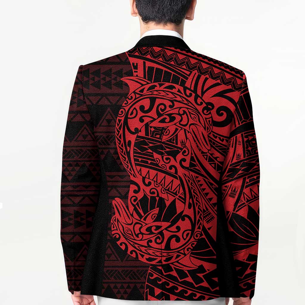 Red Couple Dolphins Maori Polynesian Style Blazer LT9 - Polynesian Pride