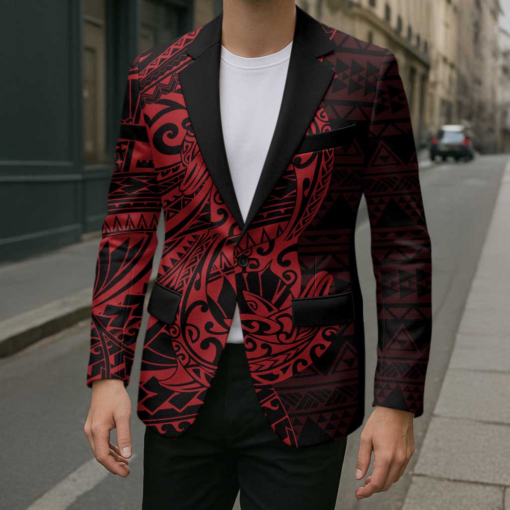 Red Couple Dolphins Maori Polynesian Style Blazer LT9 - Polynesian Pride