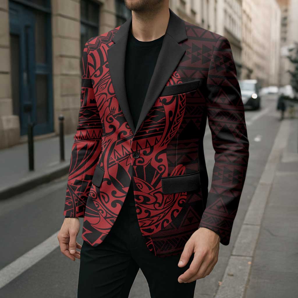 Red Couple Dolphins Maori Polynesian Style Blazer LT9 - Polynesian Pride