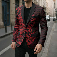 Red Couple Dolphins Maori Polynesian Style Blazer LT9 - Polynesian Pride