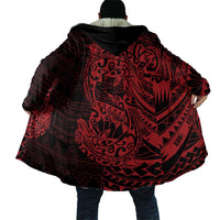Red Couple Dolphins Maori Polynesian Style Cloak LT9 - Polynesian Pride