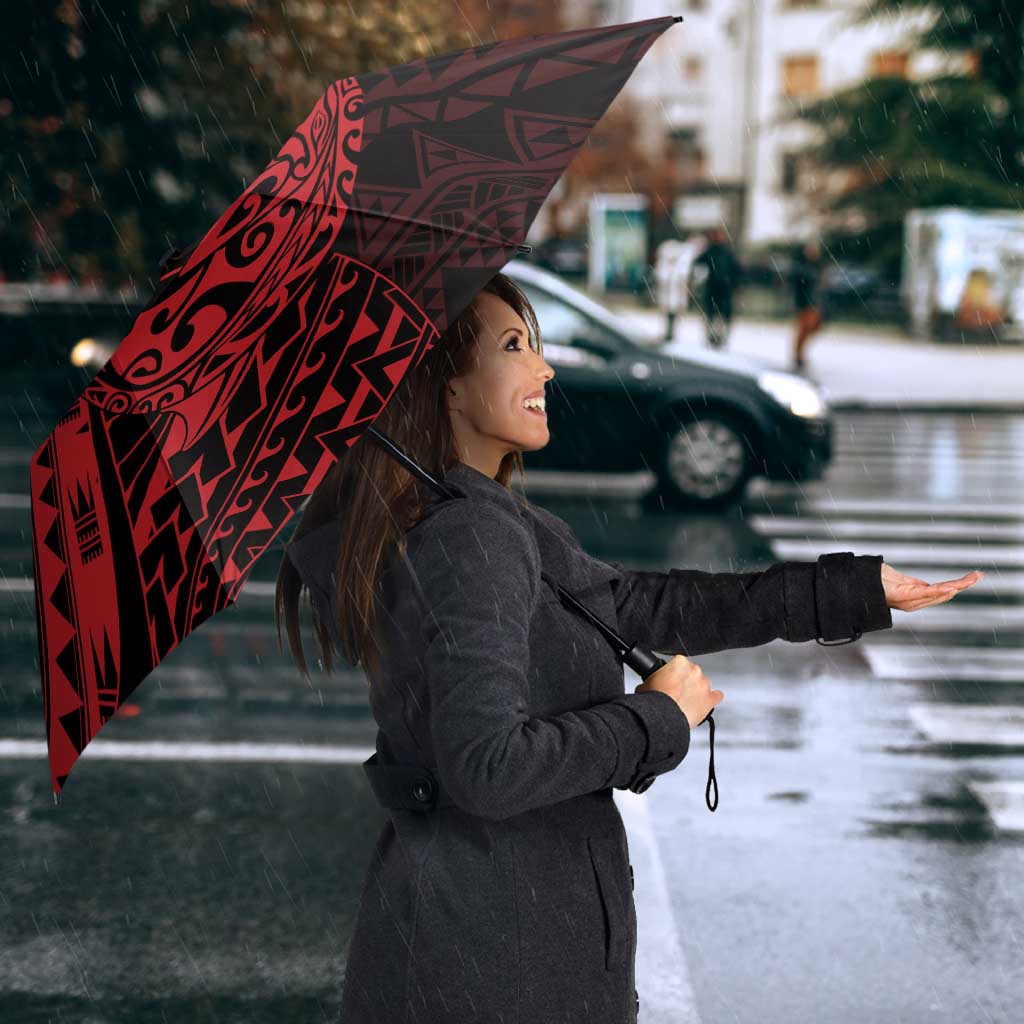 Red Couple Dolphins Maori Polynesian Style Umbrella LT9 - Polynesian Pride