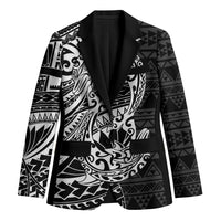 White Couple Dolphins Maori Polynesian Style Blazer LT9 Unisex White - Polynesian Pride